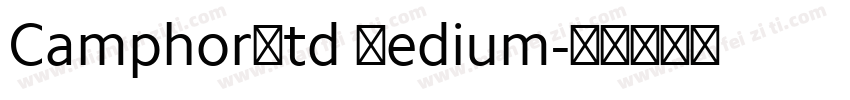 CamphorStd Medium字体转换